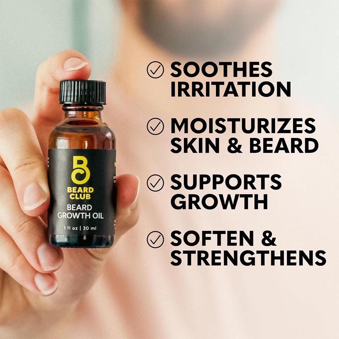 image:imageBeard Club Premium Beard Growth Kit Growth Oil Vitamins Vitamin Spray amp Boar Bristle Brush Gift SetBeard Growth Kit