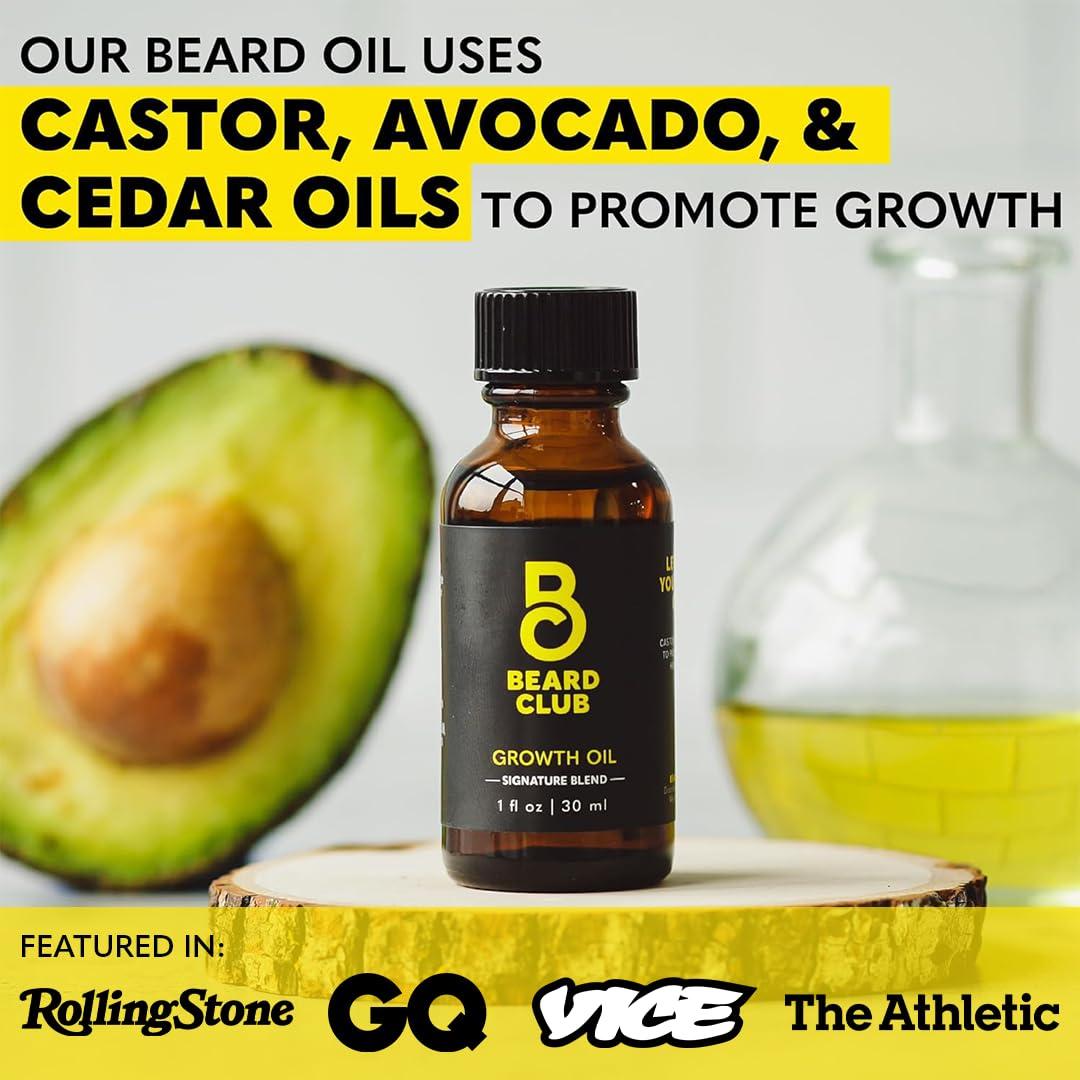 image:imageBeard Club Premium Beard Growth Kit Growth Oil Vitamins Vitamin Spray amp Boar Bristle Brush Gift SetPremium Beard Growth Kit