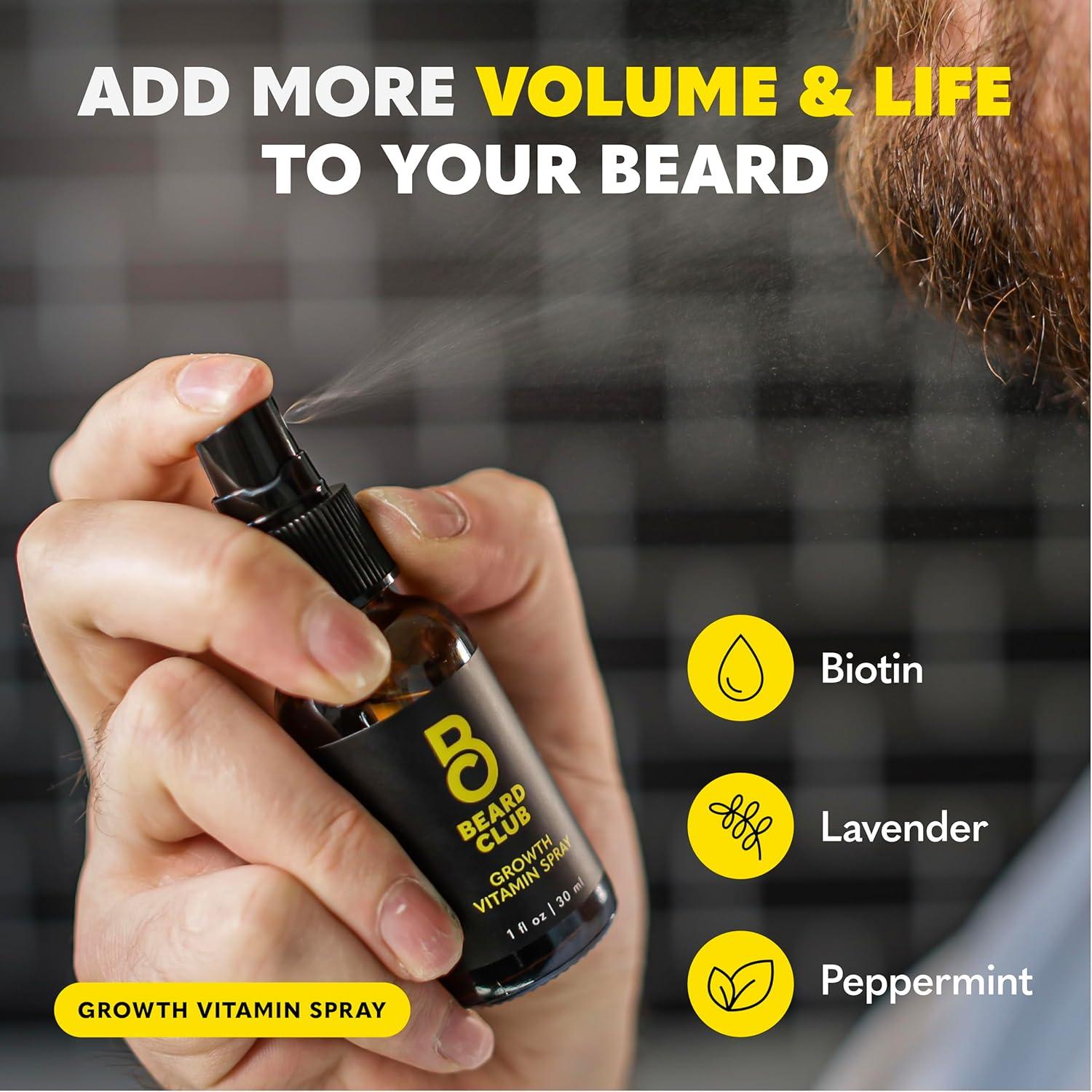 image:imageBeard Club Premium Beard Growth Kit Growth Oil Vitamins Vitamin Spray amp Boar Bristle Brush Gift SetSignature Beard Growth Kit