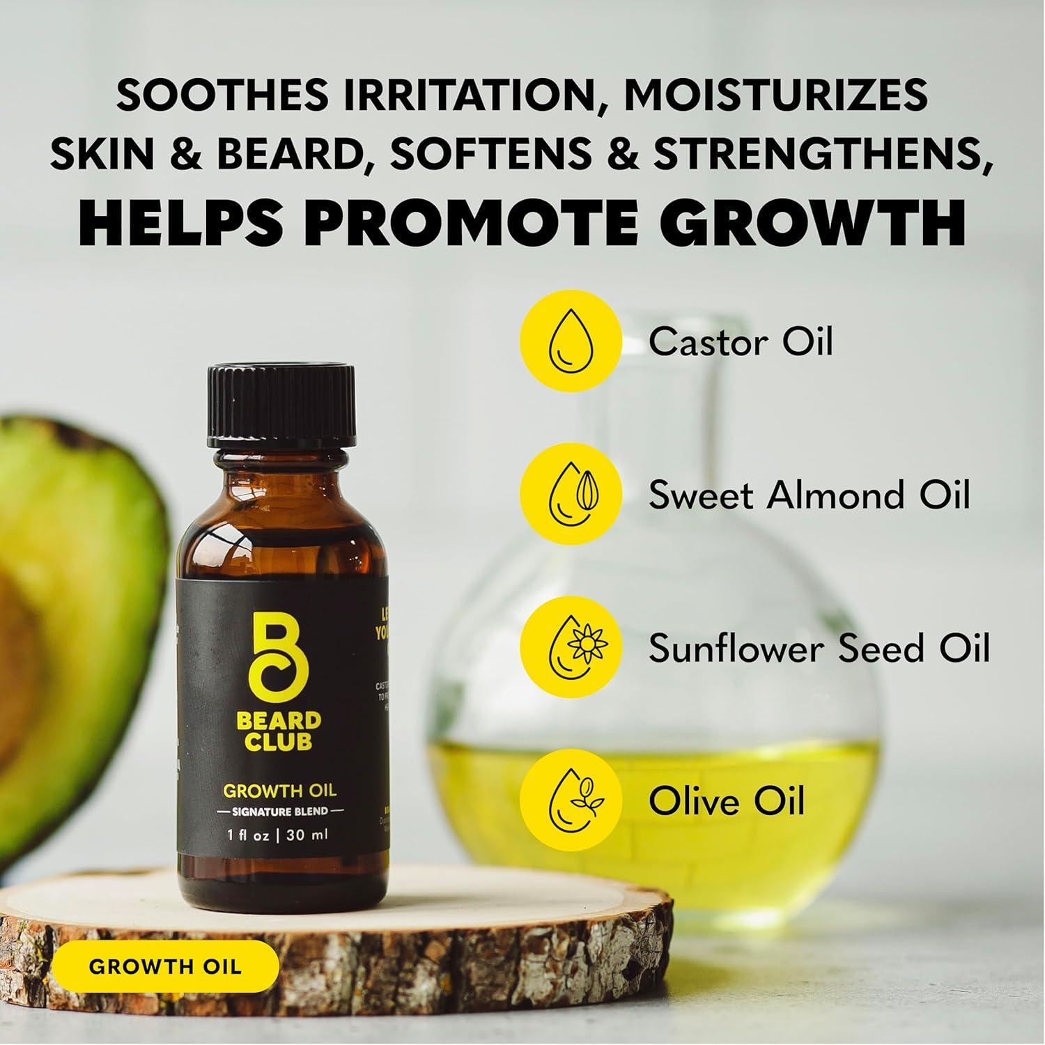 image:imageBeard Club Premium Beard Growth Kit Growth Oil Vitamins Vitamin Spray amp Boar Bristle Brush Gift SetSignature Beard Growth Kit