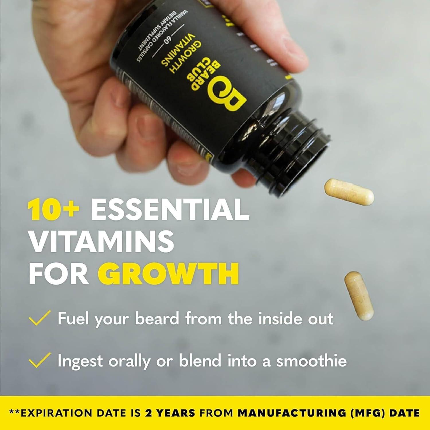 image:imageBeard Club Premium Beard Growth Kit Growth Oil Vitamins Vitamin Spray amp Boar Bristle Brush Gift SetSupreme Beard Growth Kit