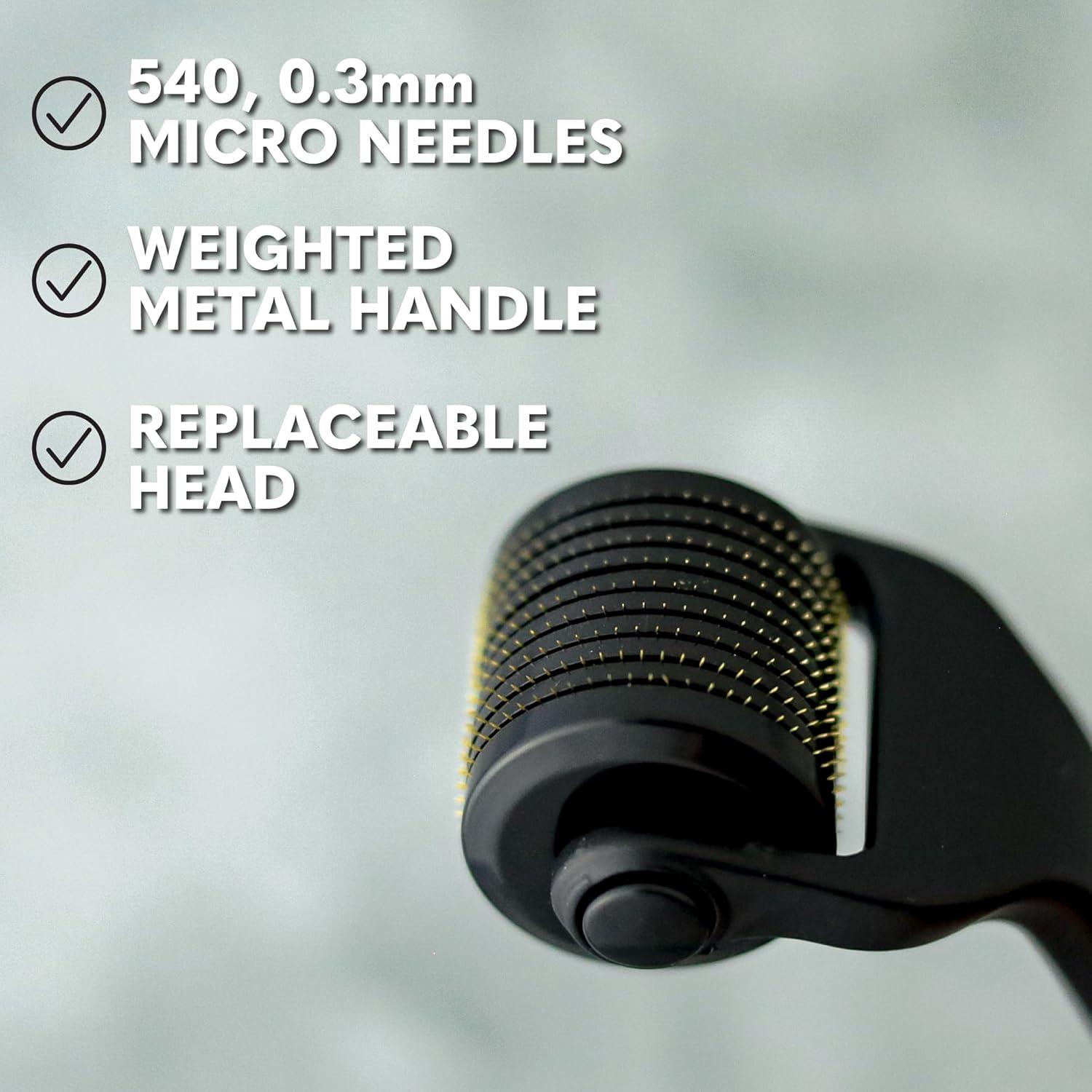 image:imageBeard Club Premium Derma Roller amp Beard Growth Oil Microneedling Roller with 540 Titanium Microneedles for Face Body and Scalp Beard Roller with Sandalwood amp Cedar Beard OilPremium Derma Vitamin Spray
