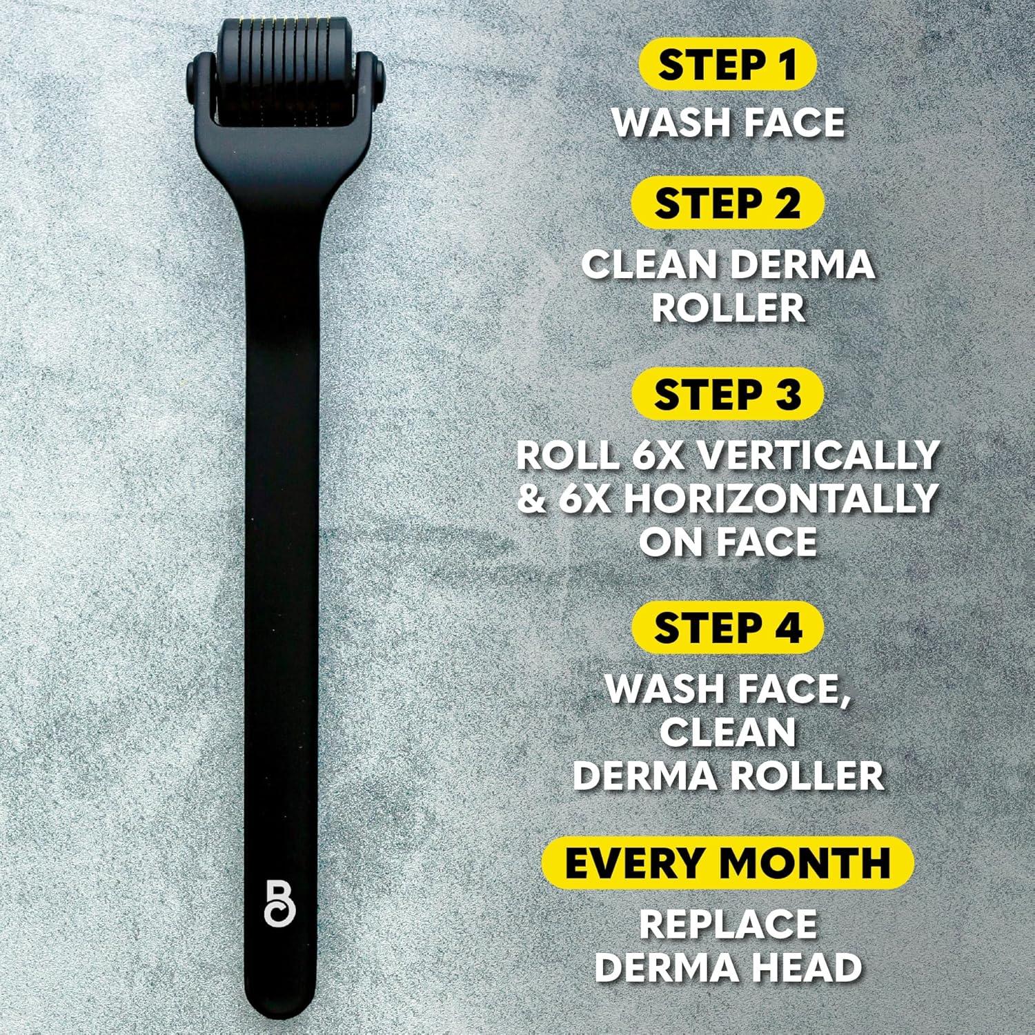 image:imageBeard Club Premium Derma Roller amp Beard Growth Oil Microneedling Roller with 540 Titanium Microneedles for Face Body and Scalp Beard Roller with Sandalwood amp Cedar Beard OilPremium Derma Vitamin Spray