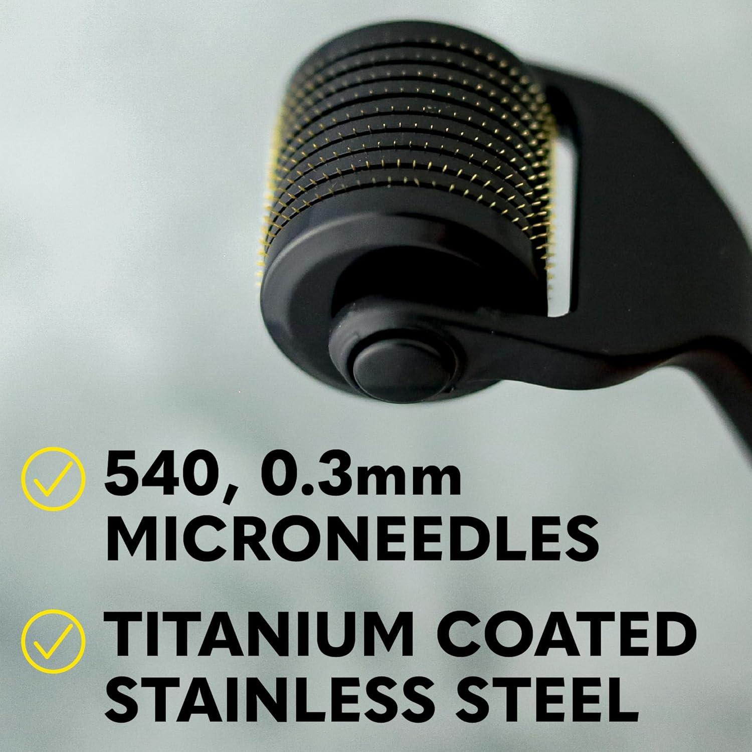 image:imageBeard Club Premium Derma Roller amp Beard Growth Oil Microneedling Roller with 540 Titanium Microneedles for Face Body and Scalp Beard Roller with Sandalwood amp Cedar Beard OilPremium Derma Head