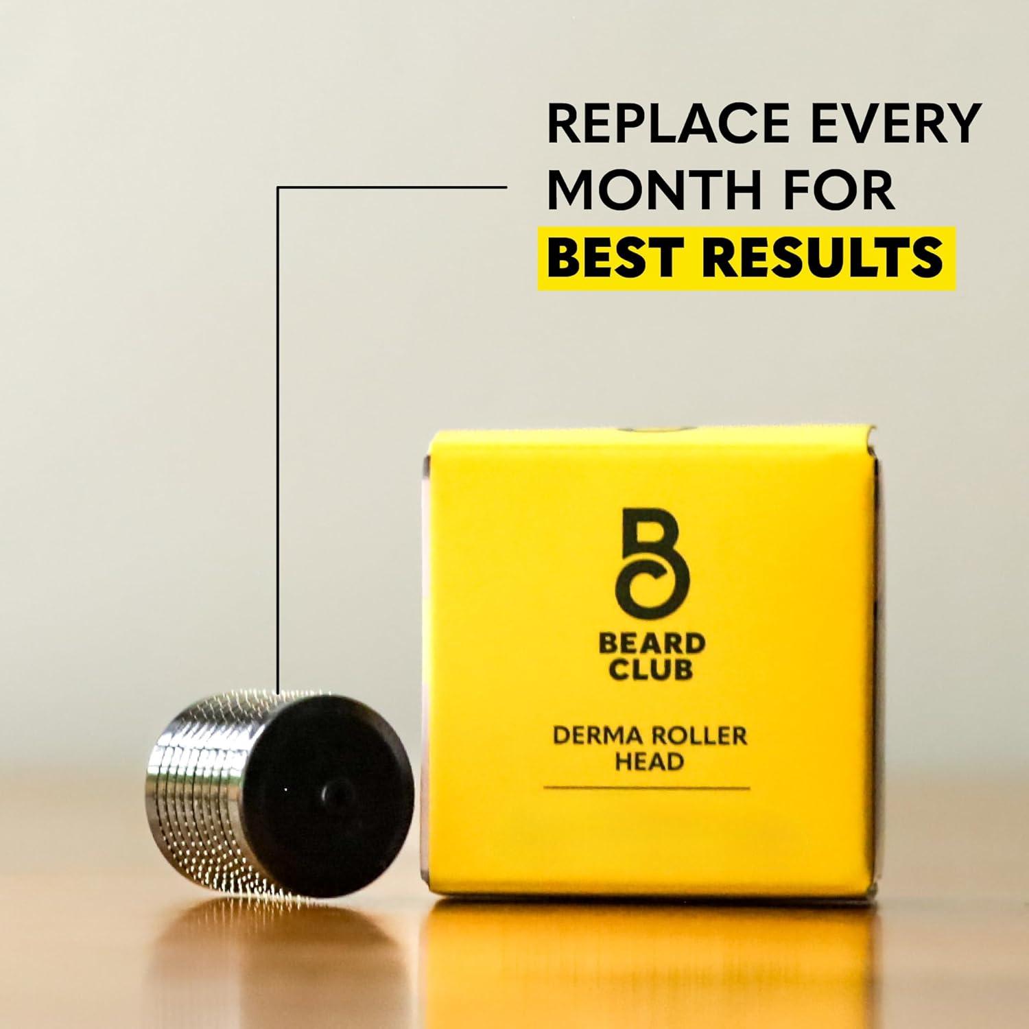 image:imageBeard Club Premium Derma Roller amp Beard Growth Oil Microneedling Roller with 540 Titanium Microneedles for Face Body and Scalp Beard Roller with Sandalwood amp Cedar Beard OilPremium Derma Head