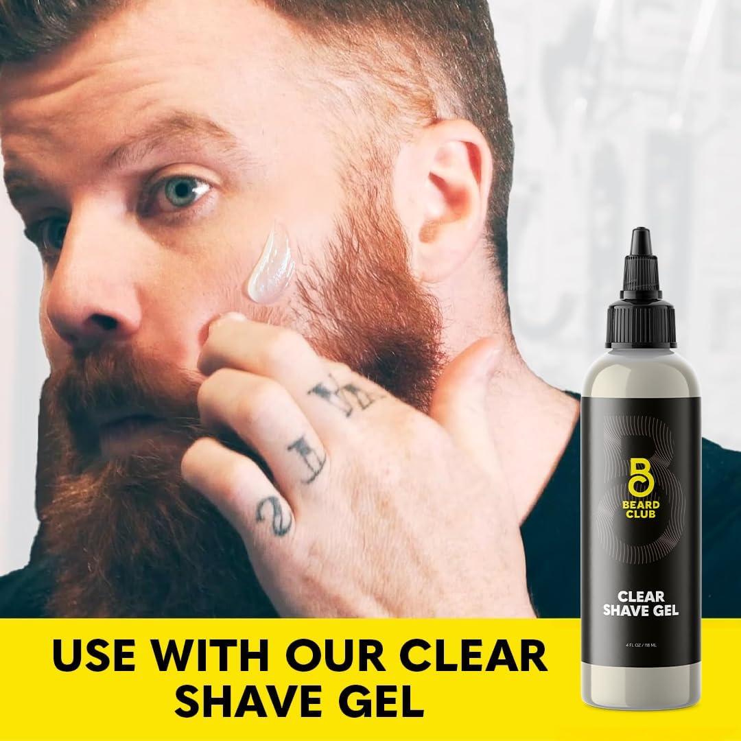 image:imageBeard Club Straight Razor for Men amp Premium Shaving Gel for Men Hydrating Mens Shave Cream for Sensitive Skin amp Navajas Para Barbero Barber Straight Edge Razor Kit 5 Blades Cedar Scent Gift KitBlack