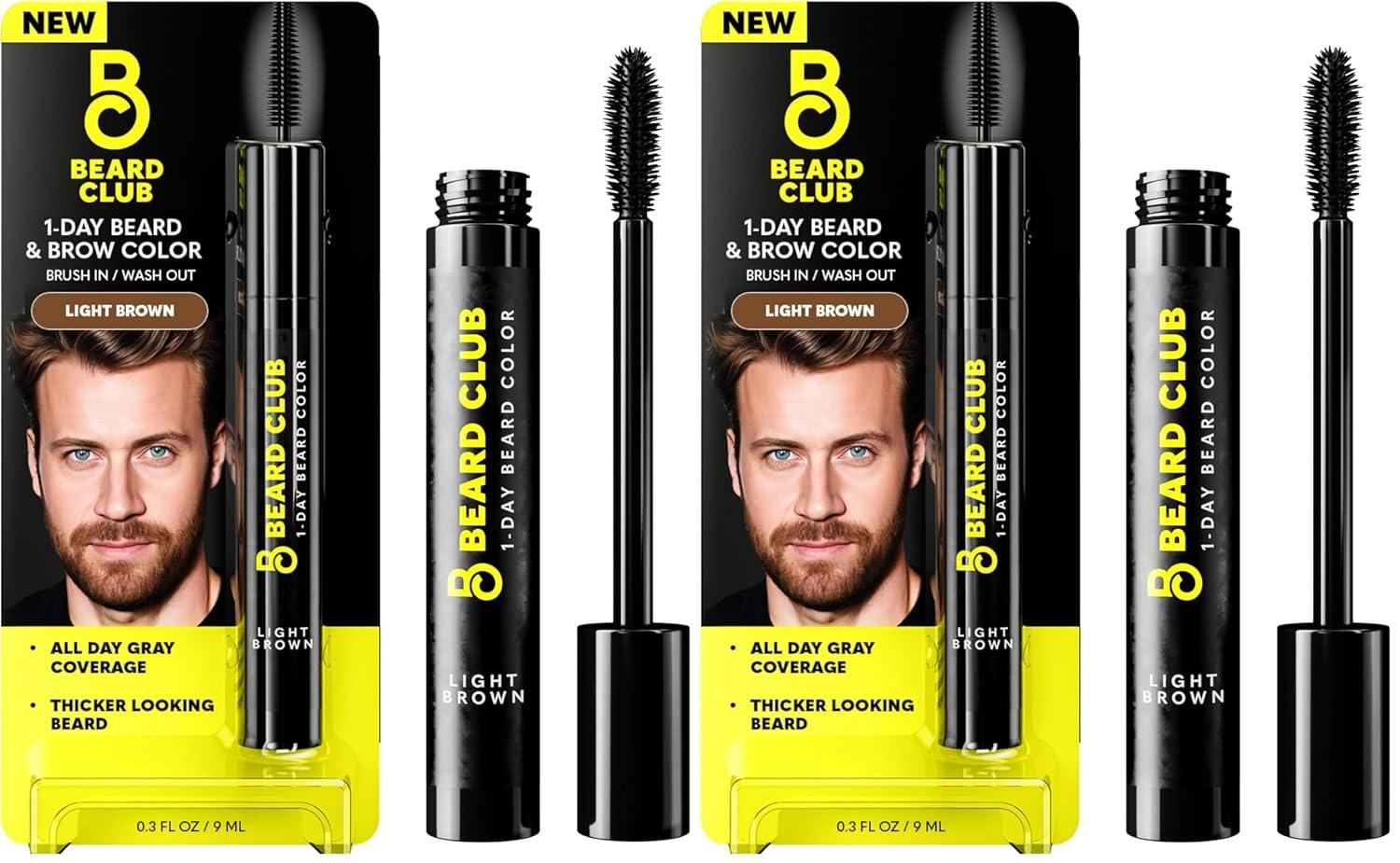 image:imageThe Beard Club 1 Day Temporary Beard Dye for Men Medium Brown Beard Mustache amp Eyebrow Color for a Fuller WellDefined Look Water amp Sweat Resistant Up to 30 Applications 03 fl ozLight Brown