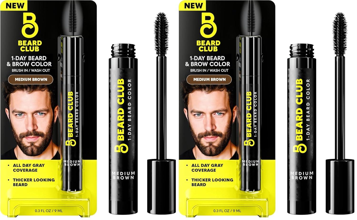 image:imageThe Beard Club 1 Day Temporary Beard Dye for Men Medium Brown Beard Mustache amp Eyebrow Color for a Fuller WellDefined Look Water amp Sweat Resistant Up to 30 Applications 03 fl ozMedium Brown