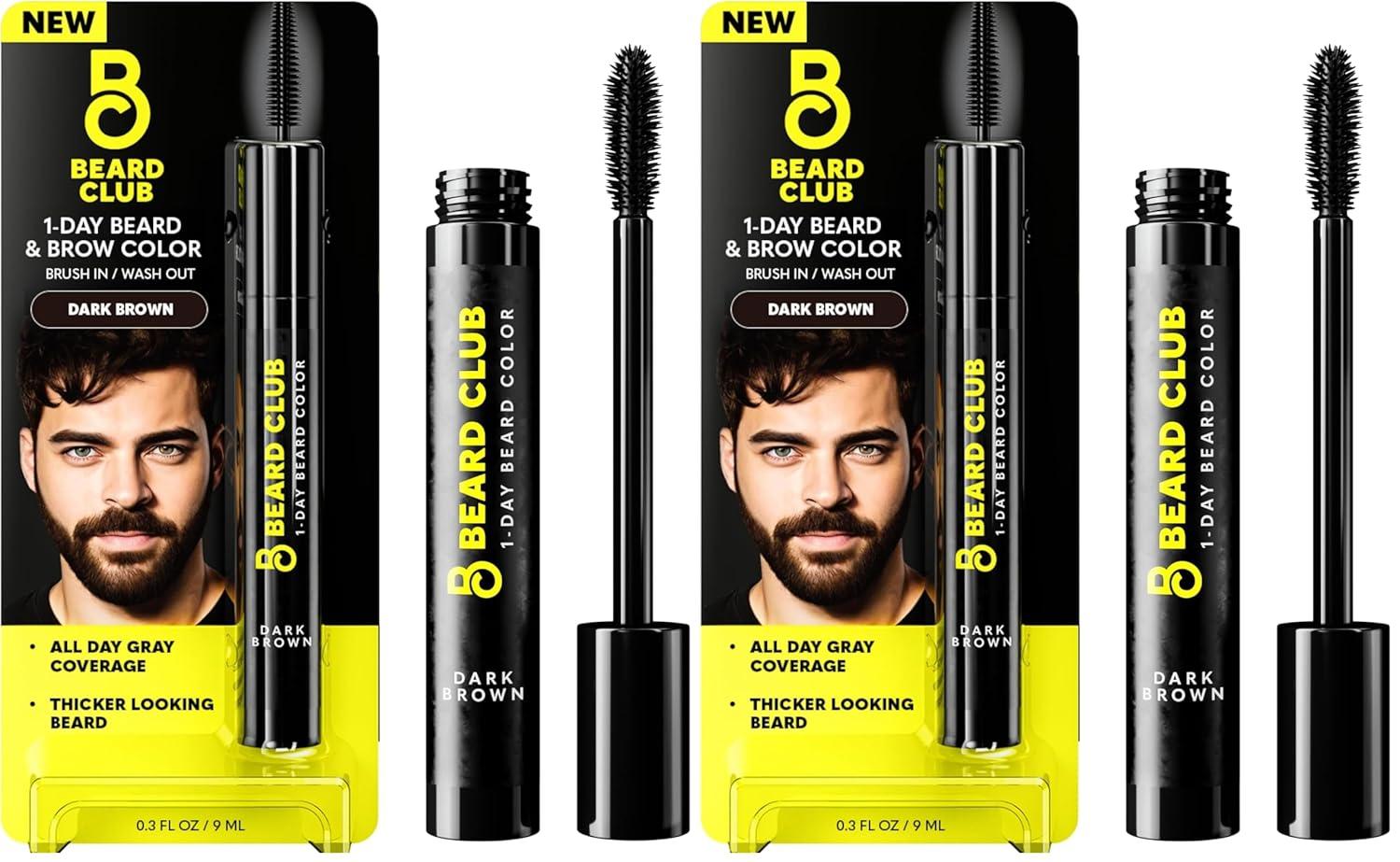 image:imageThe Beard Club 1 Day Temporary Beard Dye for Men Medium Brown Beard Mustache amp Eyebrow Color for a Fuller WellDefined Look Water amp Sweat Resistant Up to 30 Applications 03 fl ozDark Brown