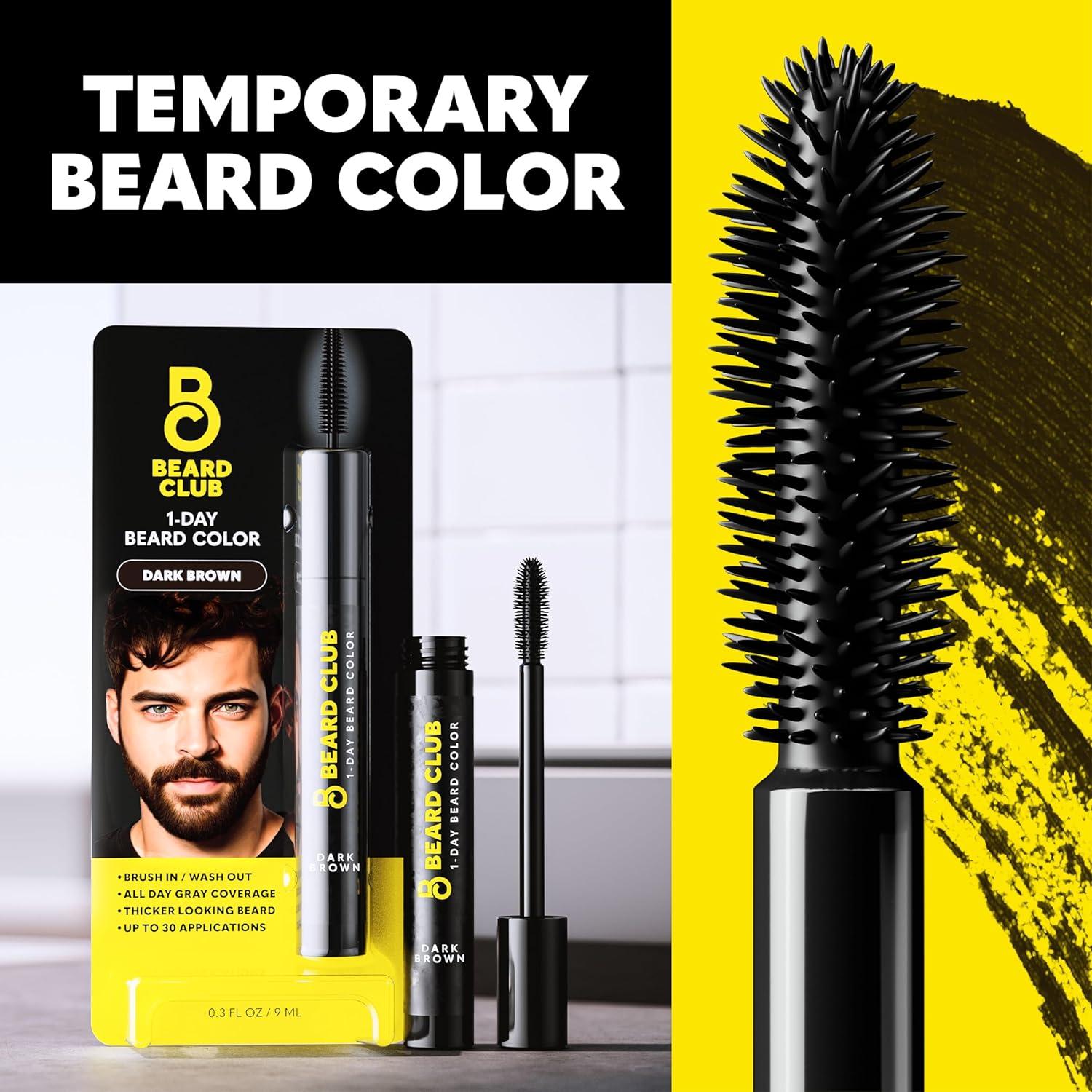 image:imageThe Beard Club 1 Day Temporary Beard Dye for Men Medium Brown Beard Mustache amp Eyebrow Color for a Fuller WellDefined Look Water amp Sweat Resistant Up to 30 Applications 03 fl ozDark Brown