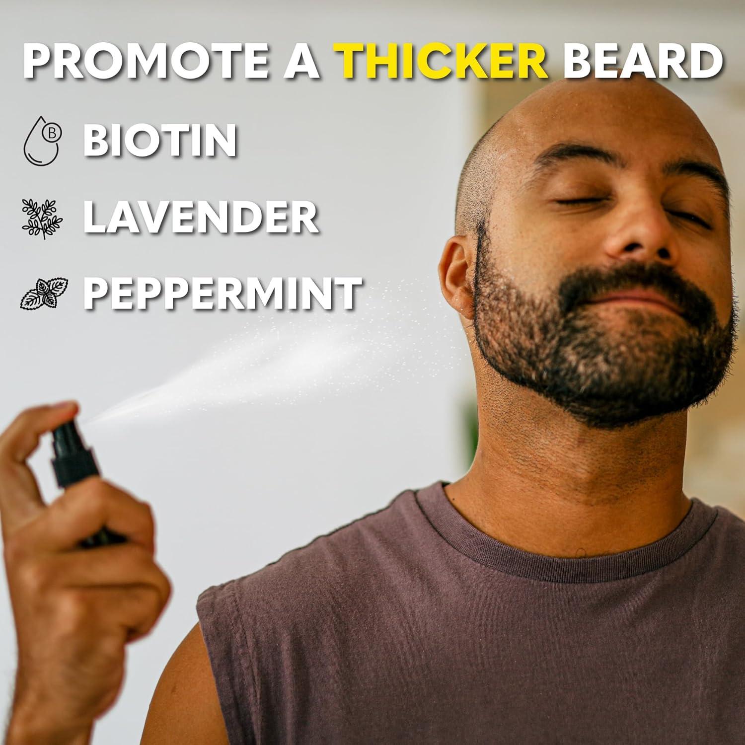 image:imageThe Beard Club Biotin Beard Growth Oil Vitamin Spray for Facial Hair Growth Natural Formula for Fuller Thicker Beard EasytoUse Nourishing amp Soothing for All Beard Types amp SkinBeard Growth Spray
