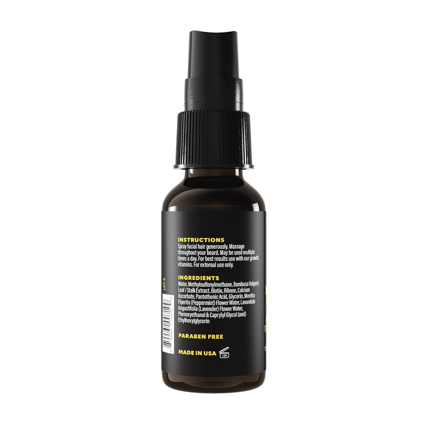 image:imageThe Beard Club Biotin Beard Growth Oil Vitamin Spray for Facial Hair Growth Natural Formula for Fuller Thicker Beard EasytoUse Nourishing amp Soothing for All Beard Types amp SkinBeard Growth Spray