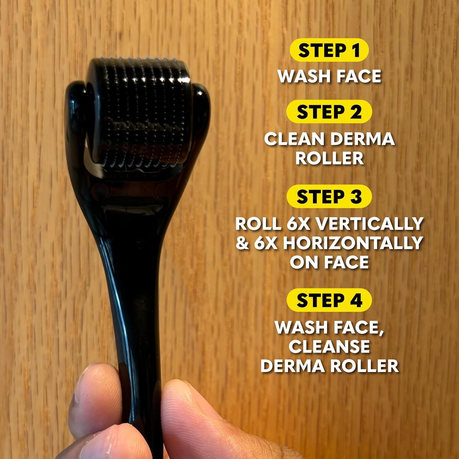 image:imageThe Beard Club Derma Roller for Face Body and Scalp Microneedling for Men and Women with 540 Titanium Microneedles Beard Roller amp Micro Needling Scalp Hair Silver amp BlackDerma Roller Gray Black
