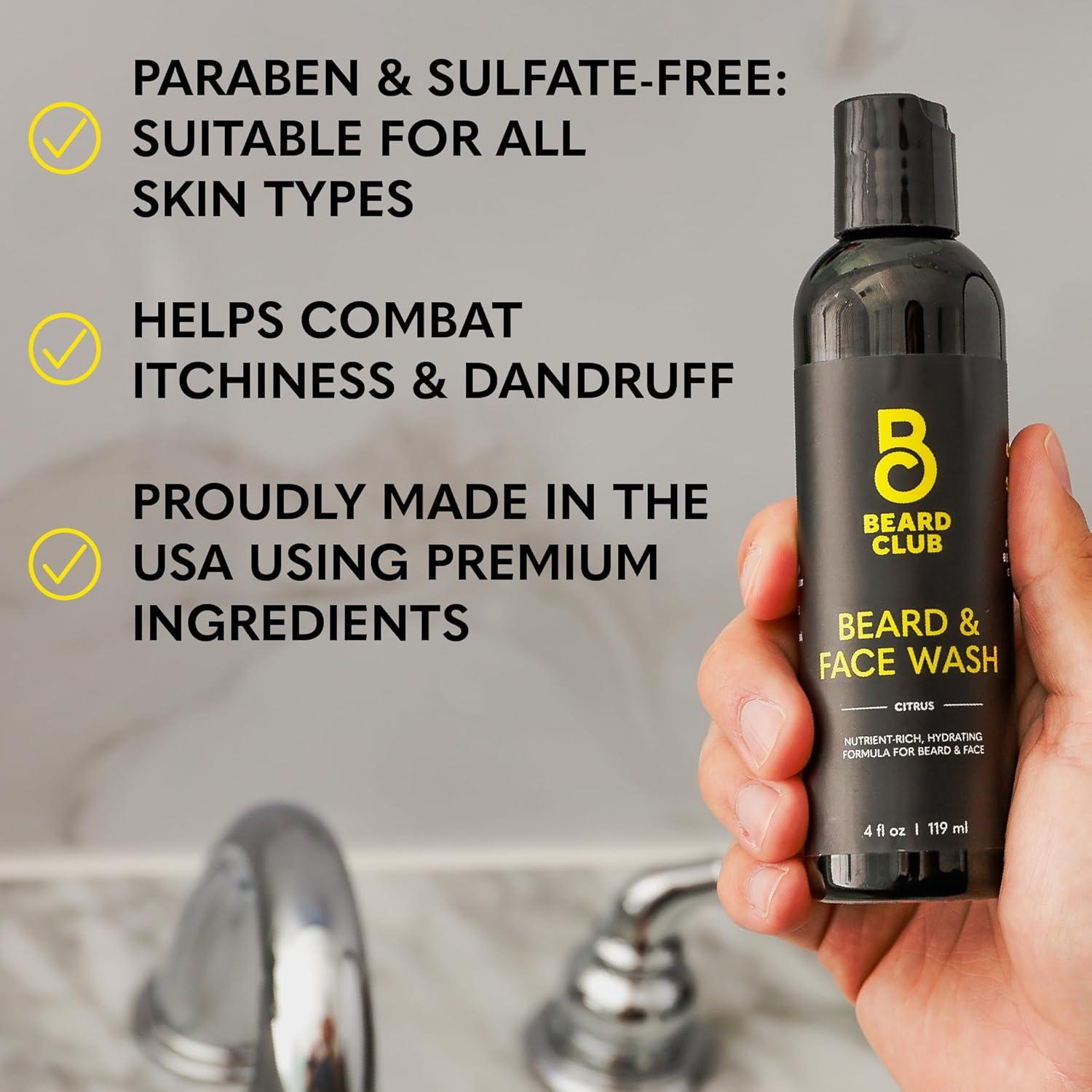 image:imageThe Beard Club Original Premium Beard Shampoo Natural amp Nourishing Formula for Soft Clean amp Healthy Facial Hair Gentle on Skin Sulfate amp Paraben Free 4 fl ozBeard Face Wash