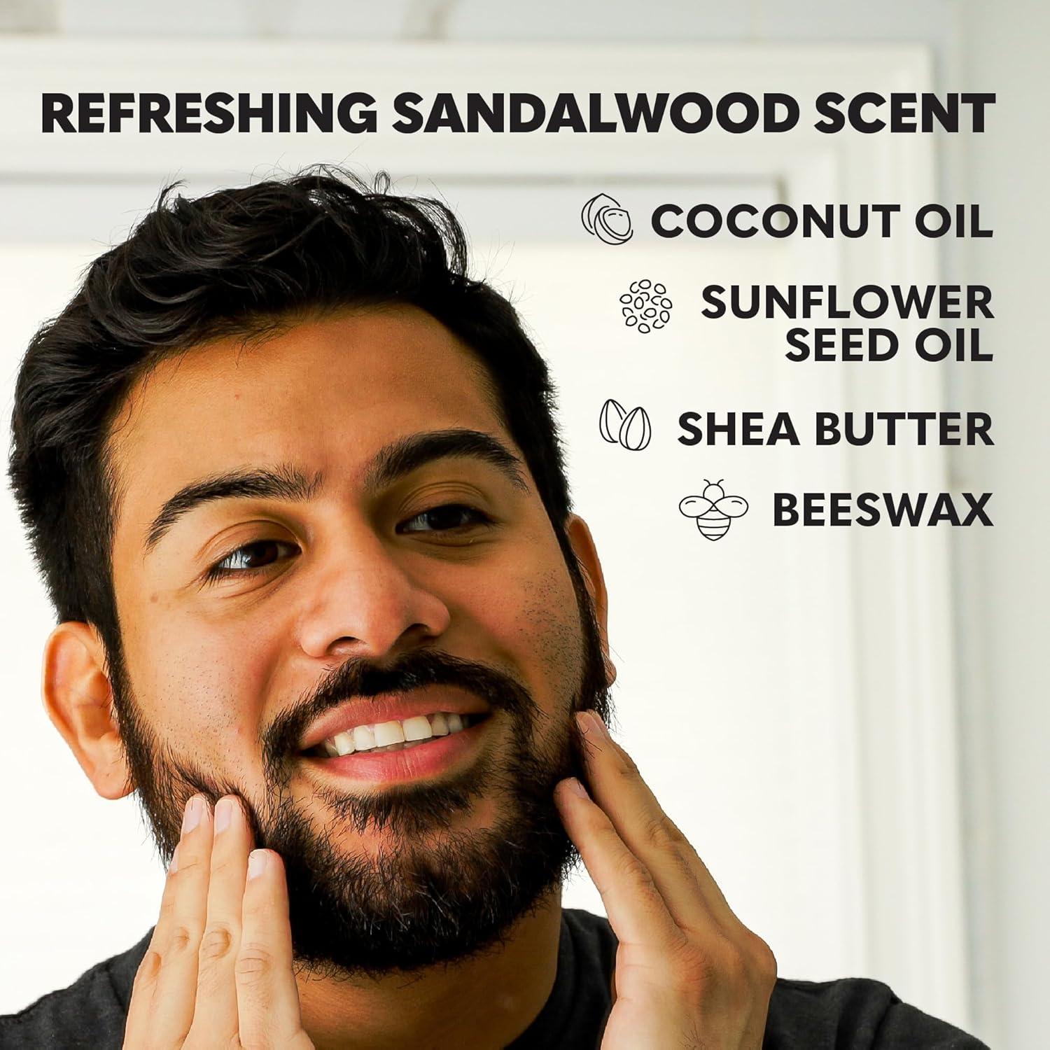 image:imageThe Beard Club Sandalwood Beard Butter Mens LeaveIn Conditioning Balm Softener and Moisturizer for Styling and Care 2ozSandalwood Beard Balm 2PK
