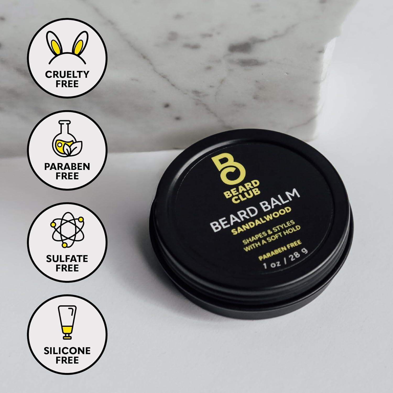 image:imageThe Beard Club Sandalwood Beard Butter Mens LeaveIn Conditioning Balm Softener and Moisturizer for Styling and Care 2ozSandalwood Beard Balm 2PK