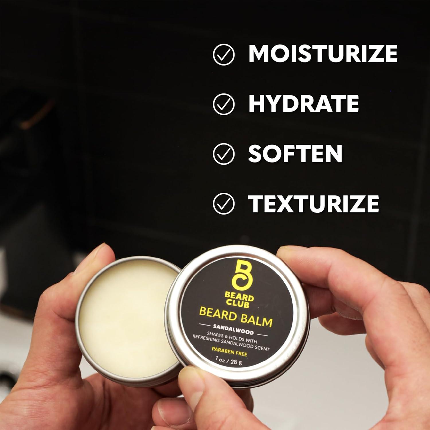 image:imageThe Beard Club Sandalwood Beard Butter Mens LeaveIn Conditioning Balm Softener and Moisturizer for Styling and Care 2ozSandalwood Beard Balm 2PK