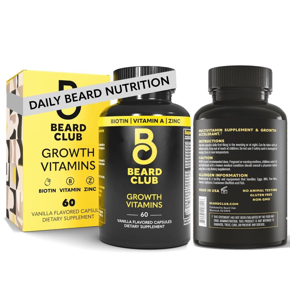 image:imageThe Beard Club Biotin Beard Growth Oil Vitamin Spray for Facial Hair Growth Natural Formula for Fuller Thicker Beard EasytoUse Nourishing amp Soothing for All Beard Types amp SkinGrowth Vitamins