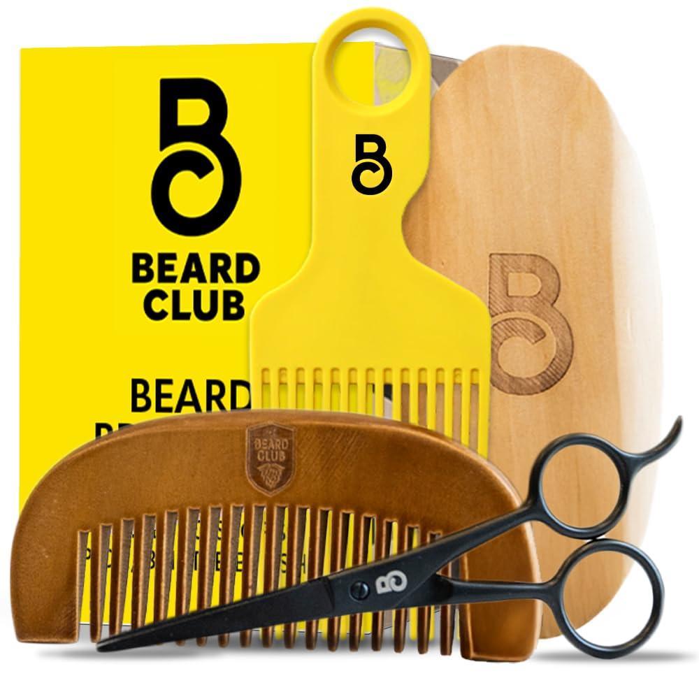 image:imageThe Beard Club Brush Comb and Scissors Grooming Kit for Mens Beards and Mustaches Gift SetBeard Brush Kit Pick