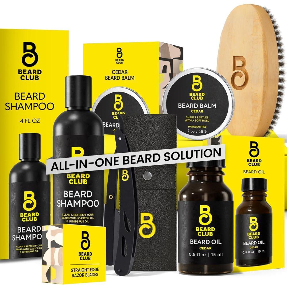 image:imageThe Beard Club Brush Comb and Scissors Grooming Kit for Mens Beards and Mustaches Gift SetBeard Care Kit