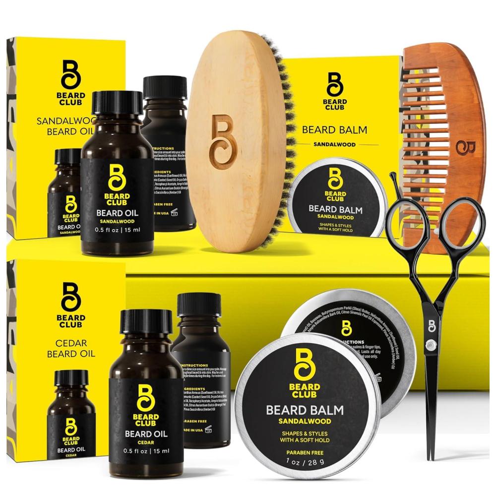 image:imageThe Beard Club Brush Comb and Scissors Grooming Kit for Mens Beards and Mustaches Gift SetBeard Trimming Kit