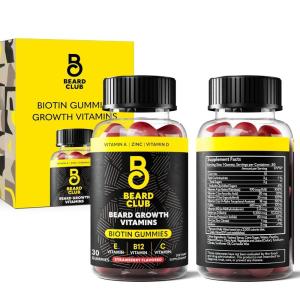 The Beard Club Biotin Beard Growth Oil Vitamin Spray for Facial Hair Growth – Natural Formula for Fuller, Thicker Beard, Easy-to-Use, Nourishing & Soothing for All Beard Types & Skin(Beard Growth Gummies)