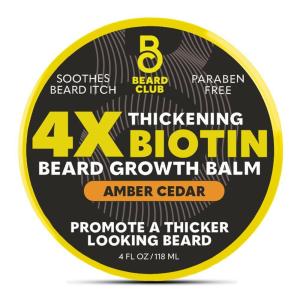 The Beard Club Biotin Beard Growth Oil Vitamin Spray for Facial Hair Growth – Natural Formula for Fuller, Thicker Beard, Easy-to-Use, Nourishing & Soothing for All Beard Types & Skin(Biotin Beard Growth Balm)