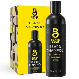 The Beard Club Original Premium Beard Shampoo – Natural & Nourishing Formula for Soft, Clean & Healthy Facial Hair – Gentle on Skin – Sulfate & Paraben Free – 4 fl oz(Original Beard Shampoo)