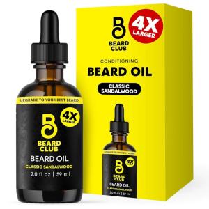 The Beard Club Sandalwood Beard Butter – Men’s Leave-In Conditioning Balm, Softener and Moisturizer for Styling and Care – 2oz(2OZ Sandalwood Beard Oil)