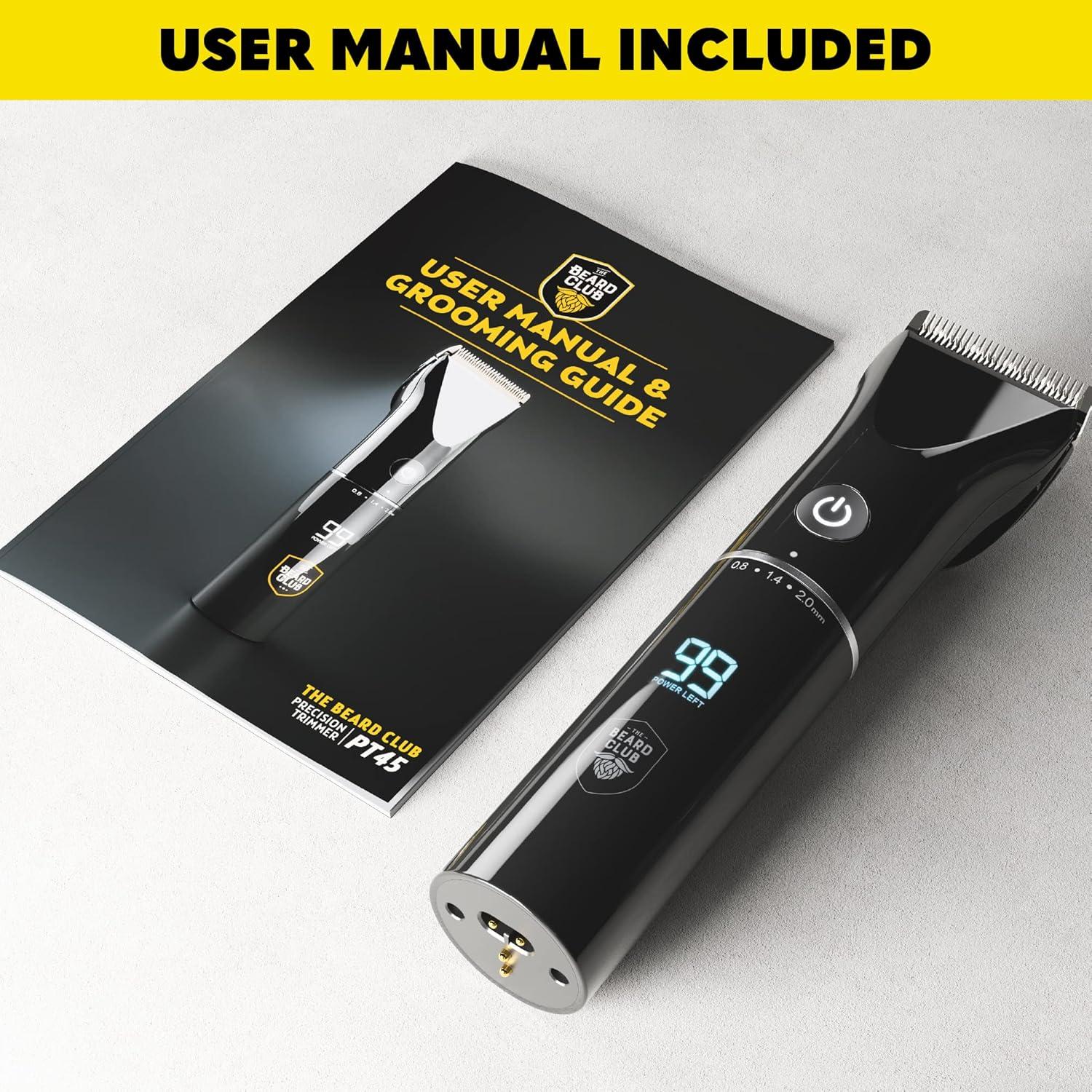 image:imageBeard Club Beard Trimmer for Men Electric Cordless Rechargeable Beard amp Hair Trimmer High Power 7000 RPM 8 Color Guides 45 Unique Trim Lengths Travel Lock