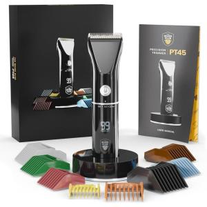 Beard Club Beard Trimmer for Men – Electric Cordless Rechargeable Beard & Hair Trimmer – High Power 7000 RPM – 8 Color Guides 45 Unique Trim Lengths – Travel Lock