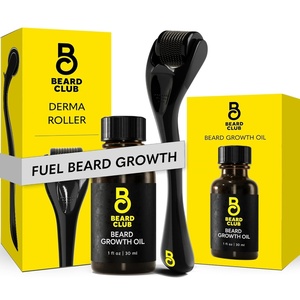 The Beard Club Derma Roller Cleansing Spray – Clean and Prolong Derma Roller & Beard Roller Life – 1oz(Derma Roller & Growth Oil)